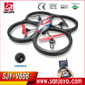 JJRC Hot &amp; Nouveaux jouets! 5.8G 6 axe gyroscope grande échelle RC Quadcopter avec lcd HD caméra moniteur FPV RC Drone SJY-JJRC-V666